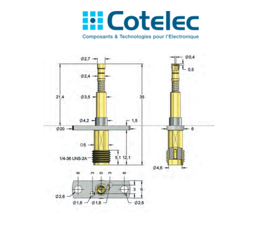 Pointe de test Feinmetall HF66-0007 SWG 6 F SMA