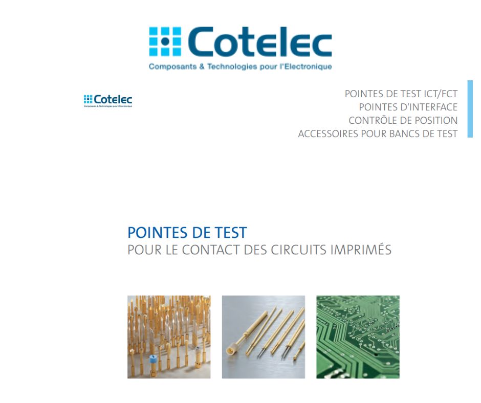 Pointes de test pour le contact des circuits imprimes