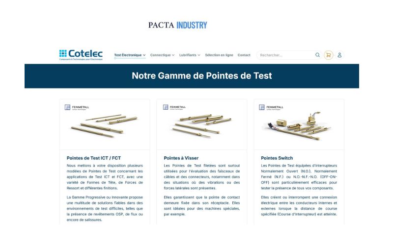 Les pointes de test Feinmetall