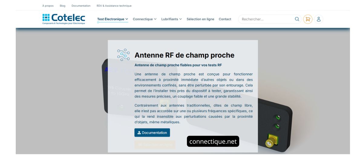 Antennes RF de champ proche pour le test électronique et télécom