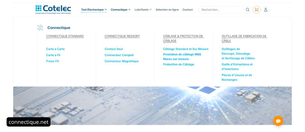 Les fournisseurs en connectique