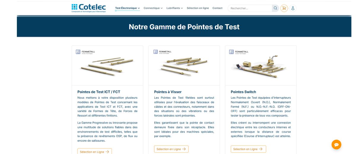 Sonde haute intensité avec capteur température intégré et broche Kelvin